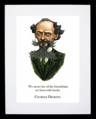 Charles Dickens Quote Black Frame