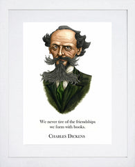 Charles Dickens Quote White Frame