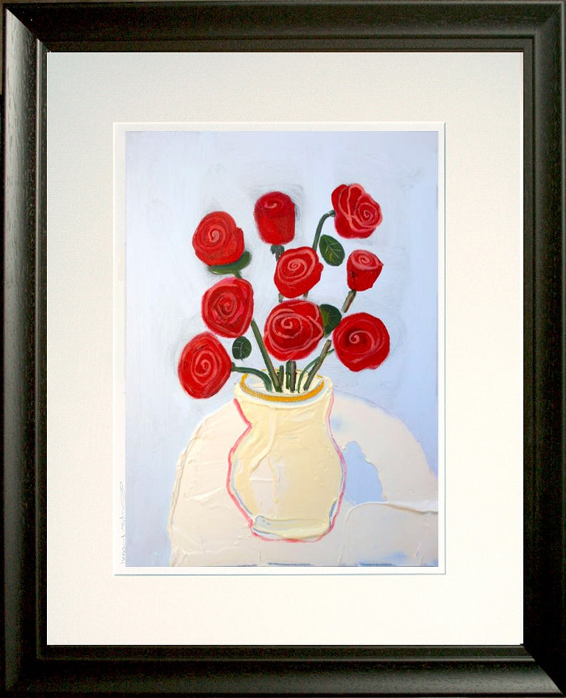 Cheesecake Roses Framed