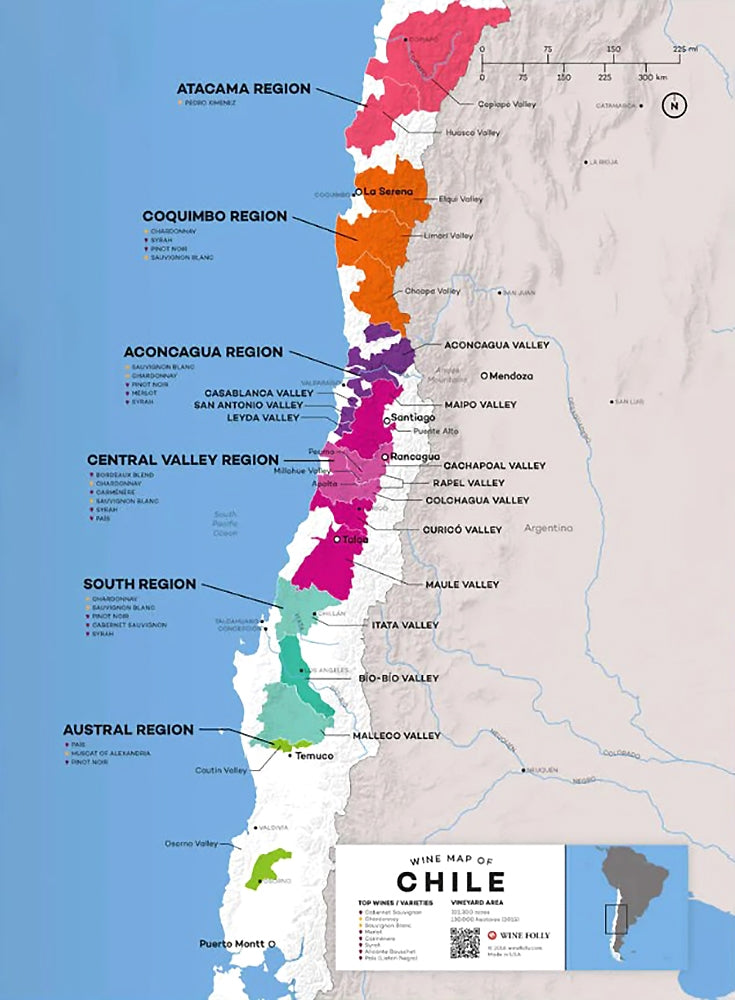 Wine Folly | Chile Wine Map | Yard Gallery