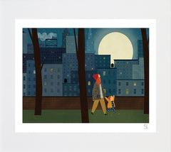 City Moon Unframed