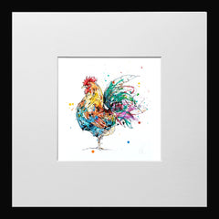 Print Open Edition Animals - Clarence-12 x 12-Small Flat Black Frame