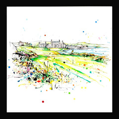 Print Open Edition Golf - Clubhouse at Ardglass II-30 x 30-Black Box Frame (No Mount)