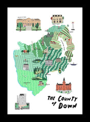 Places - The County of Down - Black Frame