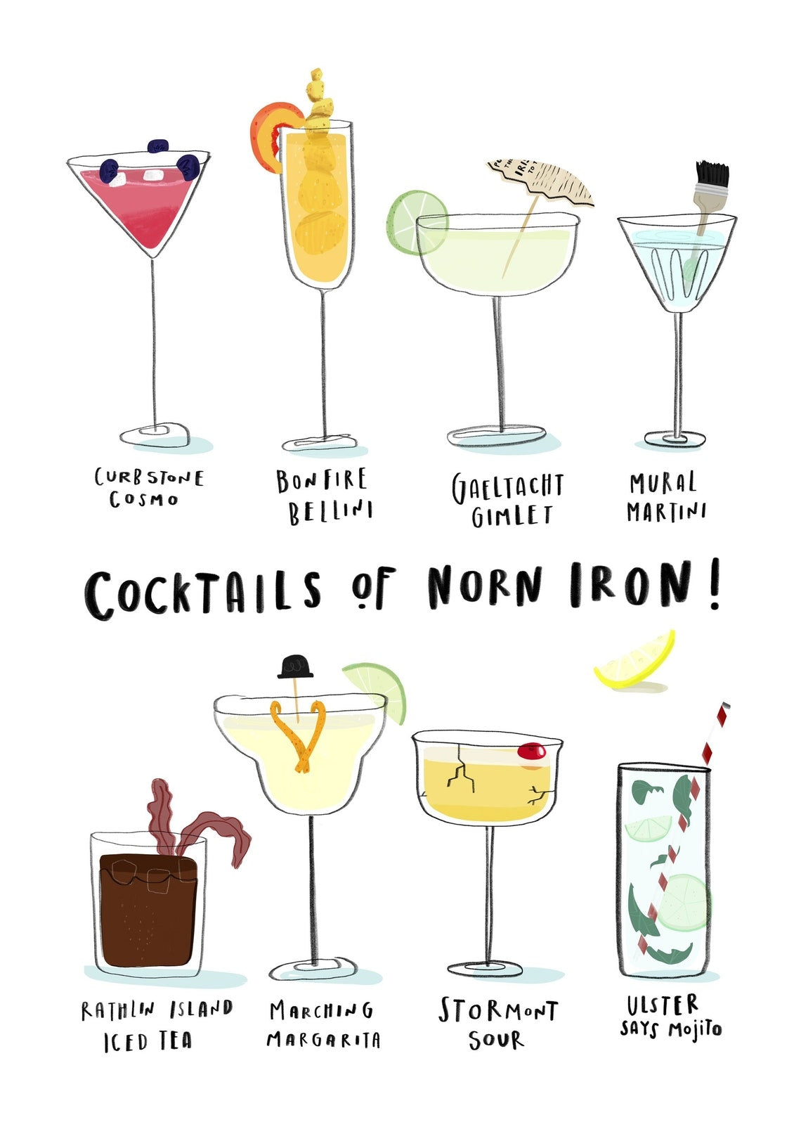 Cocktails Of Northern Ireland Unframed