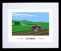 Co Down - Comber Potatoes Frame Black 40x30 With Mount