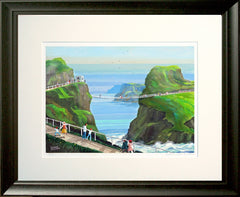 At Carrick-a-Rede, Co Antrim Black Frame