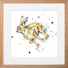 Print Ltd Edition Animals - Dash Light Oak Box Frame