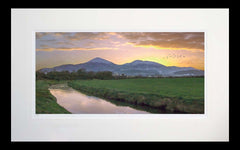 Co Down - Days End, The Mourne Mountains-71 x 45-Flat Black Frame