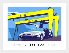 Belfast - DeLorean Frame White 40x30 No Mount