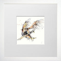 Print Open Edition Animals - Descending -12 x 12-Small Flat White Frame