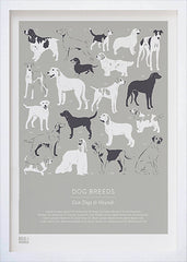 Nature - Dog Breeds Gundogs in Putty Frame White