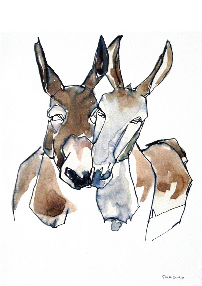 Animals Donkey - Donkeys In Colour Unframed