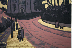 Linocut Print - Co Down Downpatrick Cathedral 1994