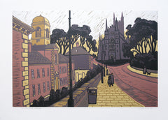 Linocut Print - Co Down Downpatrick Cathedral Unframed