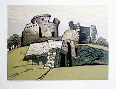 Linocut Print - Co Down Dundrum Castle 2001 Unframed