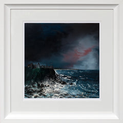 Print - Dunluce Castle Chunky White Frame