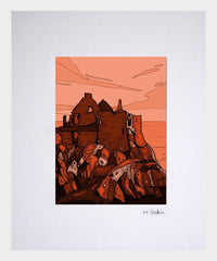 Dunluce Castle (Red) (FW) 16x11.5