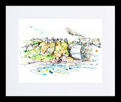 Print Ltd Edition Landscapes - Dunluce Castle Frame Black