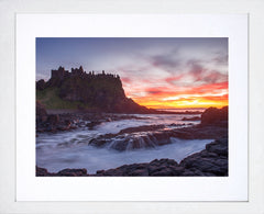 Co Antrim - Dunluce Castle Frame White