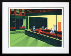 Edward Hopper's Dog - Nighthawks Framed