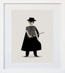 El Zorro White Frame