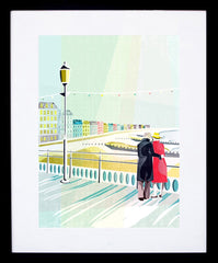 English Seaside, To The Sea Frame Black 18x25