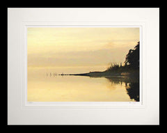 Co Down - Evening Gold Strangford Near Mount Stewart Flat Black Frame