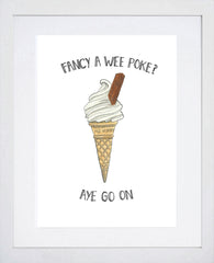 Food - Ice Cream-21 x 29.5 -White Box Frame