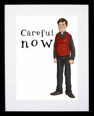 Father Ted - Father Dougal - Careful Now Black Frame