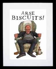 Father Ted - Father Jack - Arse Biscuits Black Frame