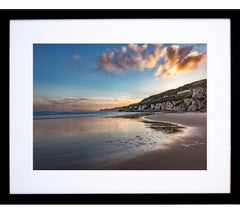 First Light at White Rocks Black Frame