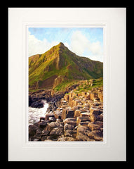 Co Antrim - First Light Giant's Causeway Flat Black Frame