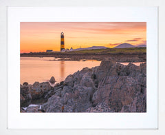 Co Down - First Light St John's Lighthouse Frame White 