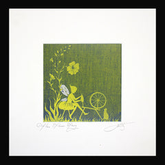 Flax Flower Fairy - Small Flat Black Frame