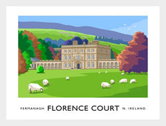 Co Fermanagh - Florence Court-40 x 30-White Box Frame (No Mount)