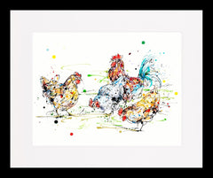 Print Ltd Edition Animals - Free Range Black Wide Box Frame