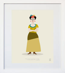 Frida Kahlo White Frame