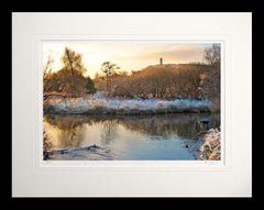 Co Down - Frosty Morning Kiltonga Bay Flat Black Frame