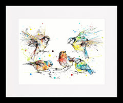 Print Ltd Edition Animals - Garden Party Black Wide Box Frame