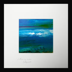 Print - Gathering Waves, Ballycastle Black Frame