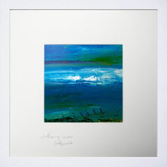 Print - Gathering Waves, Ballycastle White Frame