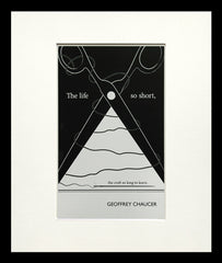 Postcard - Geoffrey Chaucer - Small Flat Black Frame