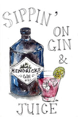 Drinks Gin - Hendricks Unframed