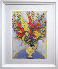 Print - Gladioli In Lemon Jug Framed