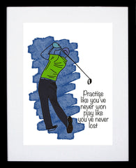 Golfer Black Frame