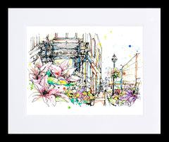 Print Ltd Edition Landscapes - Dublin Grafton Street Frame Black