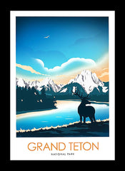 National Park - Grand Teton Black Frame