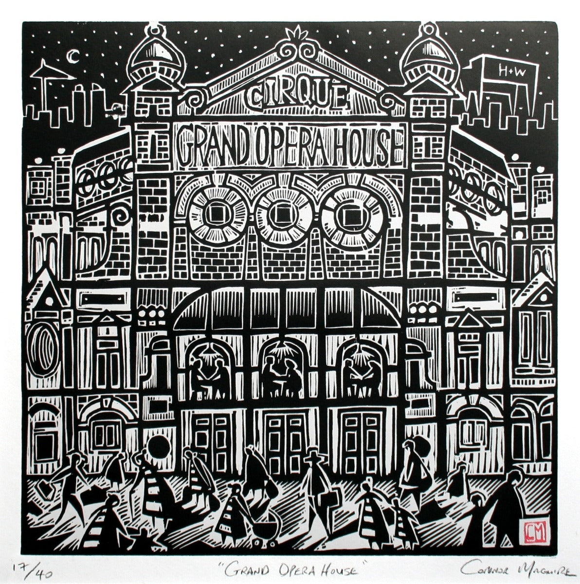 Linoprint - Grand Opera House