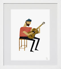 Guitarist White Frame